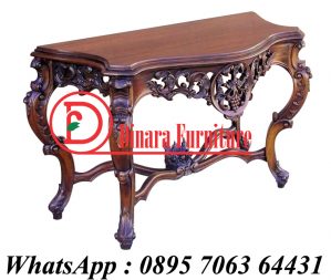 Meja Konsul Ukir Anggur Bahan Jati