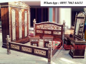 Set Kamar Tidur Klasik Ukiran Rahwana Marmer