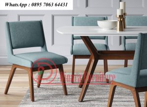 Set Meja Makan Kayu Jati Full Jok