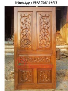 Pintu Rumah Profil Jati Ukir