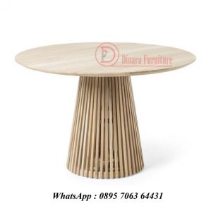 Meja Cafe Kayu Natural Model Hits